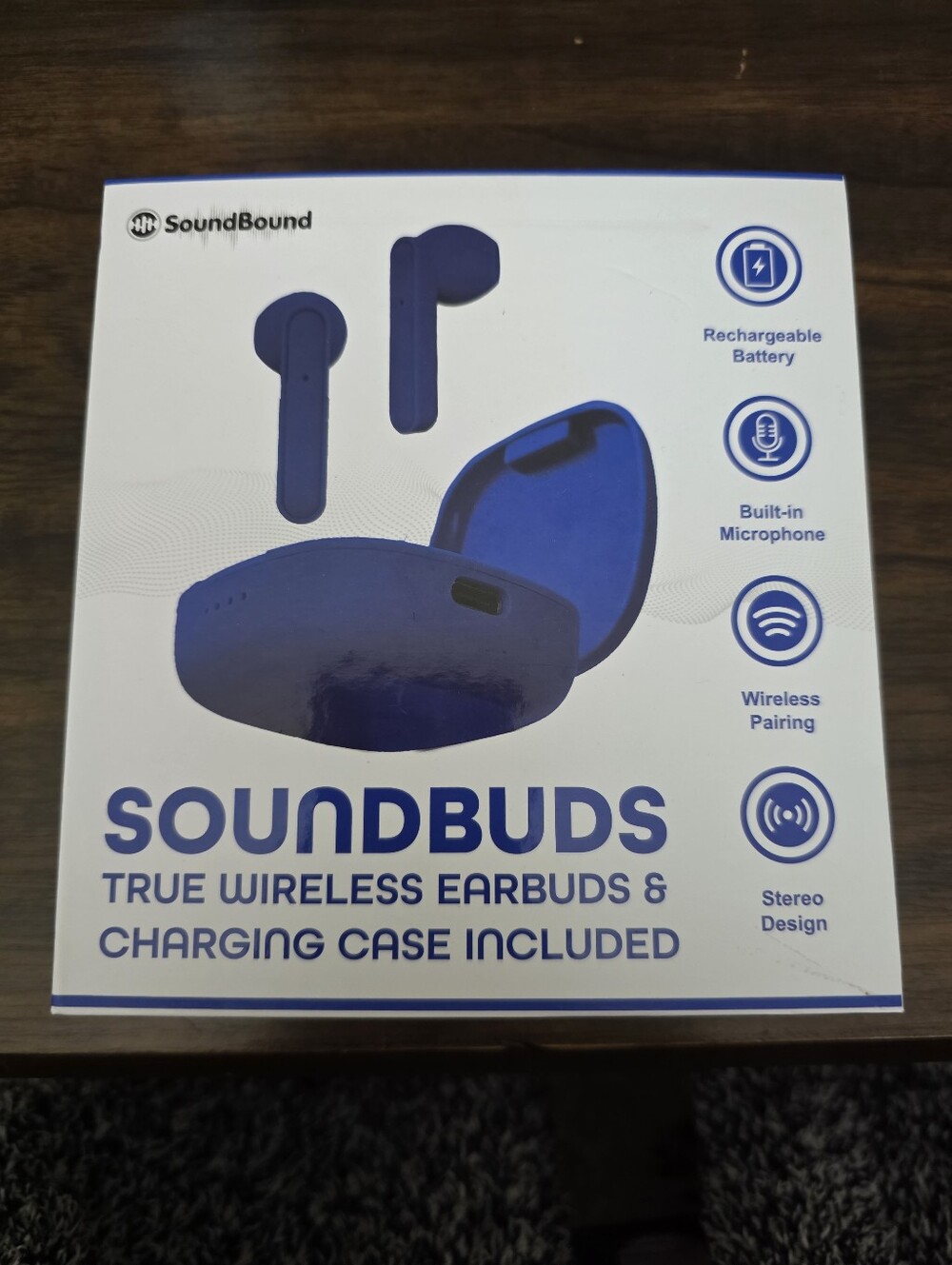 SoundBuds True Wireless Ear Buds With Charging Case Brand New